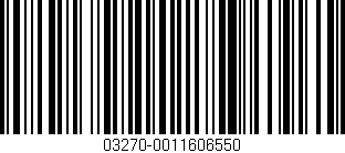 Código de barras (EAN, GTIN, SKU, ISBN): '03270-0011606550'
