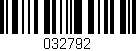Código de barras (EAN, GTIN, SKU, ISBN): '032792'