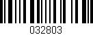 Código de barras (EAN, GTIN, SKU, ISBN): '032803'
