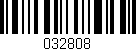 Código de barras (EAN, GTIN, SKU, ISBN): '032808'
