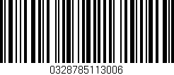 Código de barras (EAN, GTIN, SKU, ISBN): '0328785113006'