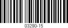 Código de barras (EAN, GTIN, SKU, ISBN): '03290-15'