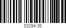 Código de barras (EAN, GTIN, SKU, ISBN): '03294-35'