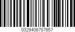 Código de barras (EAN, GTIN, SKU, ISBN): '0329408707657'
