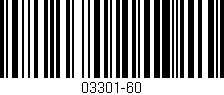 Código de barras (EAN, GTIN, SKU, ISBN): '03301-60'