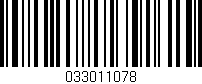 Código de barras (EAN, GTIN, SKU, ISBN): '033011078'