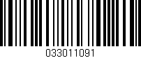 Código de barras (EAN, GTIN, SKU, ISBN): '033011091'