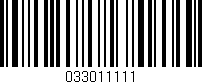 Código de barras (EAN, GTIN, SKU, ISBN): '033011111'