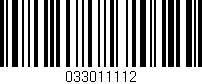 Código de barras (EAN, GTIN, SKU, ISBN): '033011112'