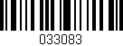 Código de barras (EAN, GTIN, SKU, ISBN): '033083'