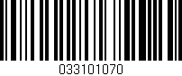 Código de barras (EAN, GTIN, SKU, ISBN): '033101070'