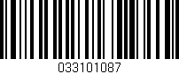 Código de barras (EAN, GTIN, SKU, ISBN): '033101087'
