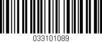 Código de barras (EAN, GTIN, SKU, ISBN): '033101089'