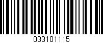 Código de barras (EAN, GTIN, SKU, ISBN): '033101115'