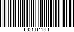 Código de barras (EAN, GTIN, SKU, ISBN): '033101118-1'