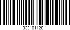 Código de barras (EAN, GTIN, SKU, ISBN): '033101120-1'