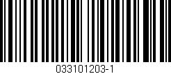 Código de barras (EAN, GTIN, SKU, ISBN): '033101203-1'