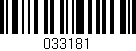 Código de barras (EAN, GTIN, SKU, ISBN): '033181'