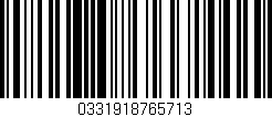 Código de barras (EAN, GTIN, SKU, ISBN): '0331918765713'