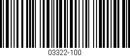 Código de barras (EAN, GTIN, SKU, ISBN): '03322-100'