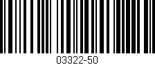 Código de barras (EAN, GTIN, SKU, ISBN): '03322-50'