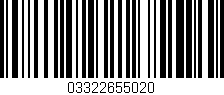 Código de barras (EAN, GTIN, SKU, ISBN): '03322655020'