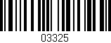 Código de barras (EAN, GTIN, SKU, ISBN): '03325'