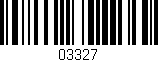 Código de barras (EAN, GTIN, SKU, ISBN): '03327'