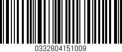Código de barras (EAN, GTIN, SKU, ISBN): '0332804151009'