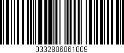 Código de barras (EAN, GTIN, SKU, ISBN): '0332806061009'