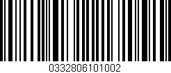 Código de barras (EAN, GTIN, SKU, ISBN): '0332806101002'