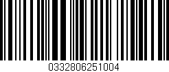 Código de barras (EAN, GTIN, SKU, ISBN): '0332806251004'