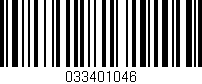 Código de barras (EAN, GTIN, SKU, ISBN): '033401046'