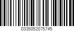 Código de barras (EAN, GTIN, SKU, ISBN): '0335052075745'