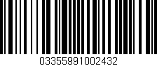 Código de barras (EAN, GTIN, SKU, ISBN): '03355991002432'
