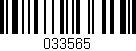 Código de barras (EAN, GTIN, SKU, ISBN): '033565'