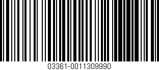 Código de barras (EAN, GTIN, SKU, ISBN): '03361-0011309990'
