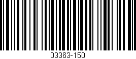 Código de barras (EAN, GTIN, SKU, ISBN): '03363-150'