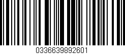 Código de barras (EAN, GTIN, SKU, ISBN): '0336639892601'