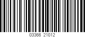 Código de barras (EAN, GTIN, SKU, ISBN): '03366/21012'