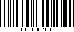Código de barras (EAN, GTIN, SKU, ISBN): '0337070041849'