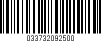 Código de barras (EAN, GTIN, SKU, ISBN): '033732092500'