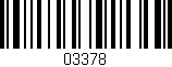 Código de barras (EAN, GTIN, SKU, ISBN): '03378'