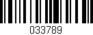 Código de barras (EAN, GTIN, SKU, ISBN): '033789'
