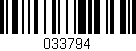 Código de barras (EAN, GTIN, SKU, ISBN): '033794'