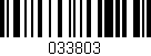Código de barras (EAN, GTIN, SKU, ISBN): '033803'