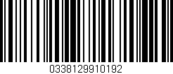 Código de barras (EAN, GTIN, SKU, ISBN): '0338129910192'