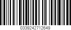 Código de barras (EAN, GTIN, SKU, ISBN): '0339242712649'