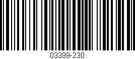 Código de barras (EAN, GTIN, SKU, ISBN): '03399-230'