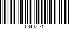 Código de barras (EAN, GTIN, SKU, ISBN): '03402-71'